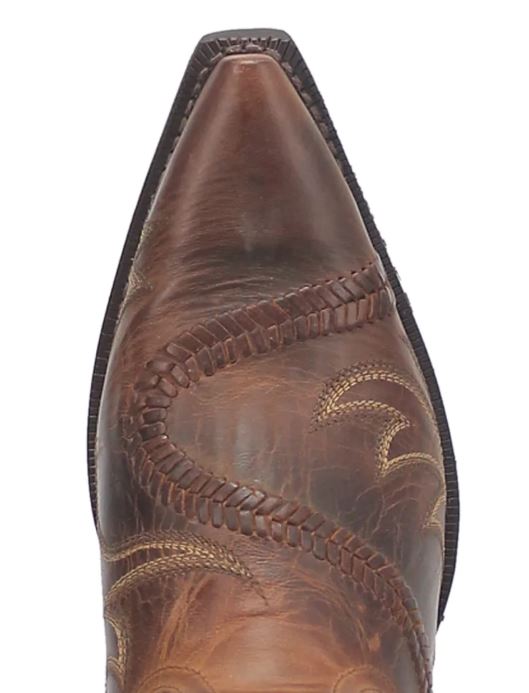 Laredo Tan Jag Mens Leather Snip Toe Western Boots 68425