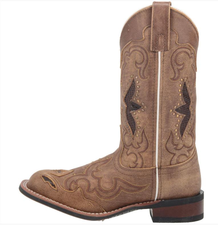 Laredo Tan Spellbound Square Toe Women's Western Boots 5661