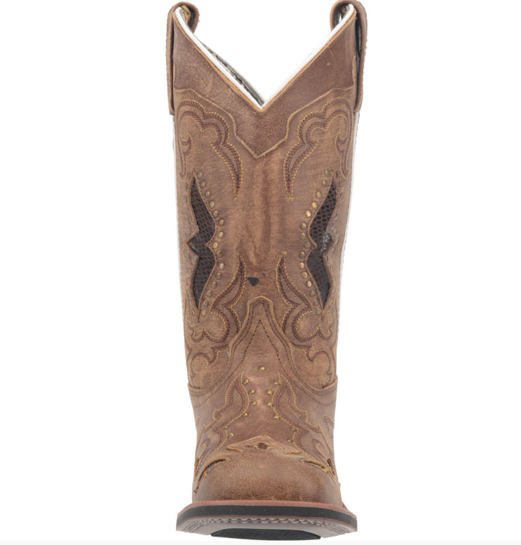 Laredo Tan Spellbound Square Toe Women's Western Boots 5661