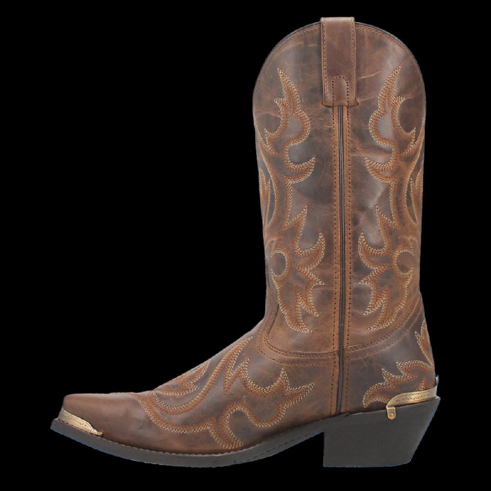 Laredo Tan/Tan Jameson Men's 12 Inch Snip Toe Leather Western Boots 68549