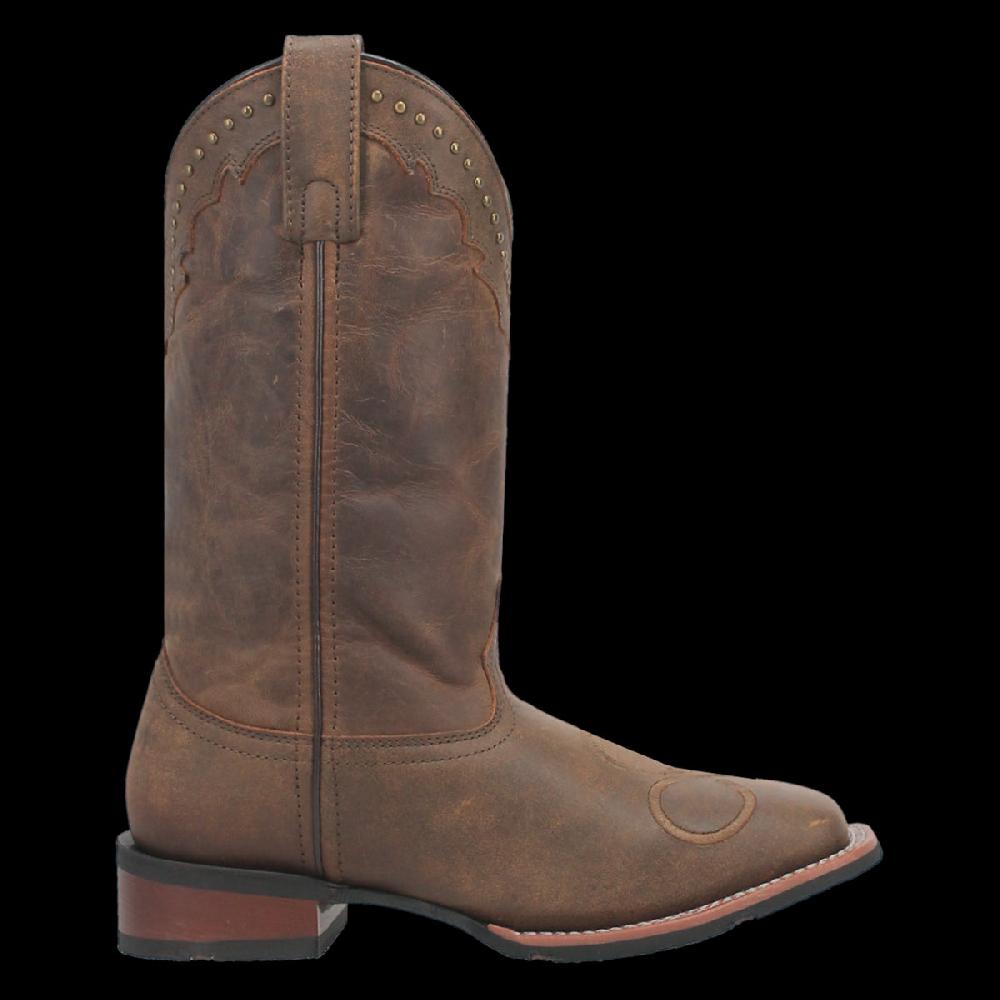 Laredo Tan/Tan Wenda Wormen's 11 Inch Broad Square Toe Leather Boots 5613
