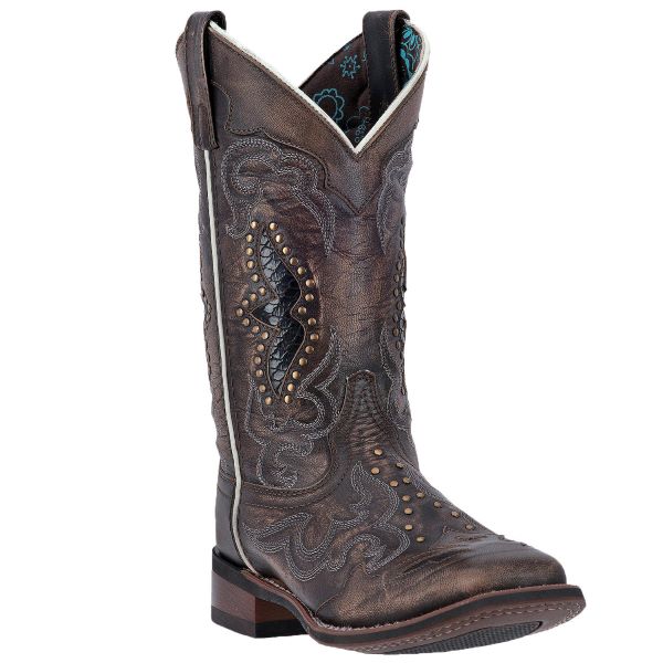 Laredo Womens Spellbound Black/Brown/Tan w/ Snake Print Underlays 5660