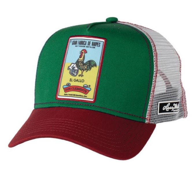 Larry Mahan Green/Red/White Loteria El Gallo Men's Cap MCBCLGGN