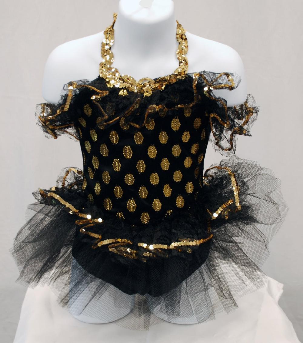 2730 Black And Gold Tutu Child Sizes