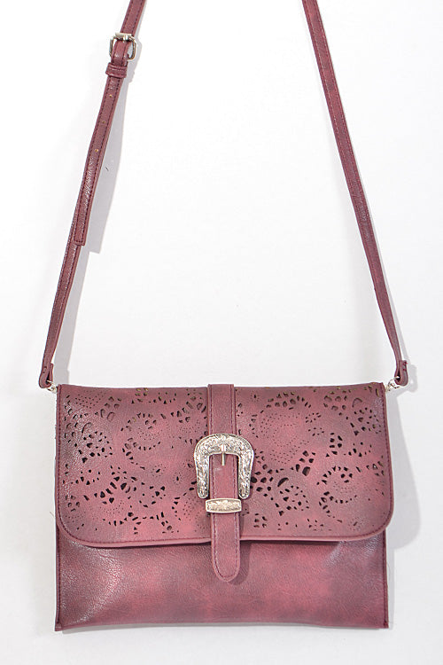 3AM Burgundy Purse/Clutch with Design 5109