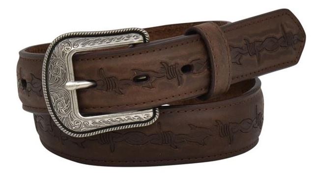 3D Belts Barbwire Embossed Boy's Belt D1202