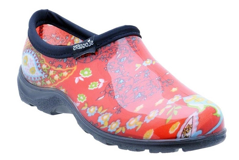 5104RD Paisley Comfort Ladies Rain Shoes