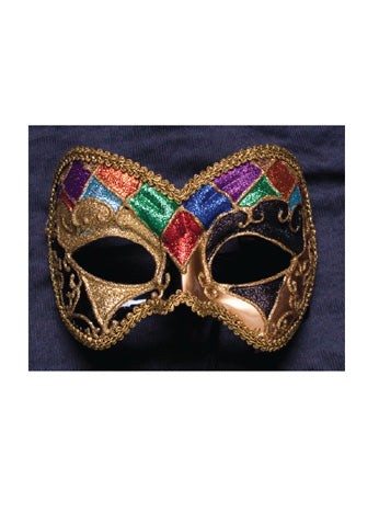 A-140 Multicolor Harlequin Mask