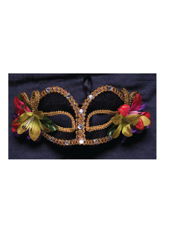 A-141 Floral Mardi Gras Mask