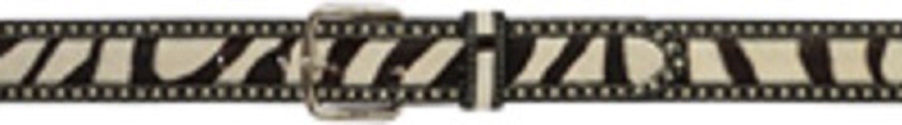 A1000 Ladies Black And White Zebra Belt