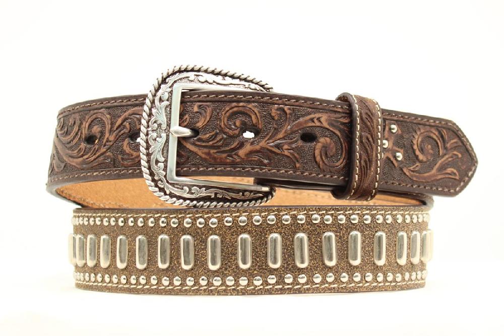 A1012602 Brown Belt with Studs