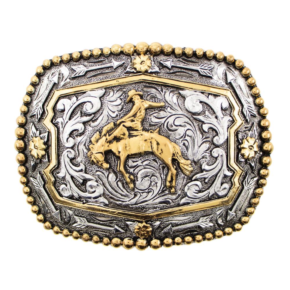 Andwest Bronc Rider Beaded Edge Buckle 735