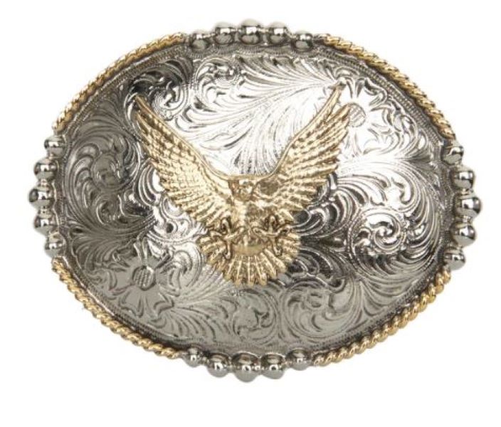 AndWest Oval Gold Eagle Buckle AW-521