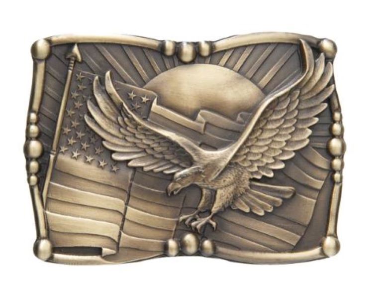AndWest Sculpted American Flag Buckle 507