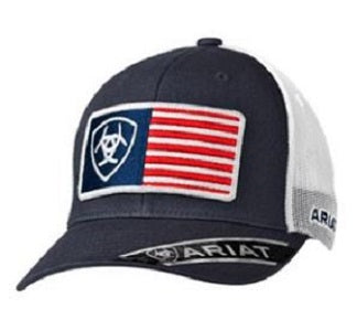 Ariat Blue Mens USA Flag Ball Cap 1517603