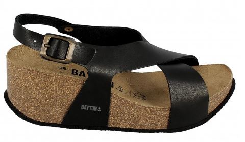 Bayton Black Womens Comfort Sandal 10350