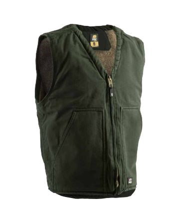 Berne Moss Green V-Neck Mens Vest VW531-MGN