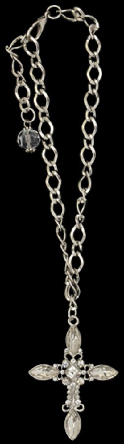 BJ104408 Silver Strike Cross Boot Bracelet