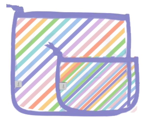 Bogg Bag Pastel Stripes Decorative Insert