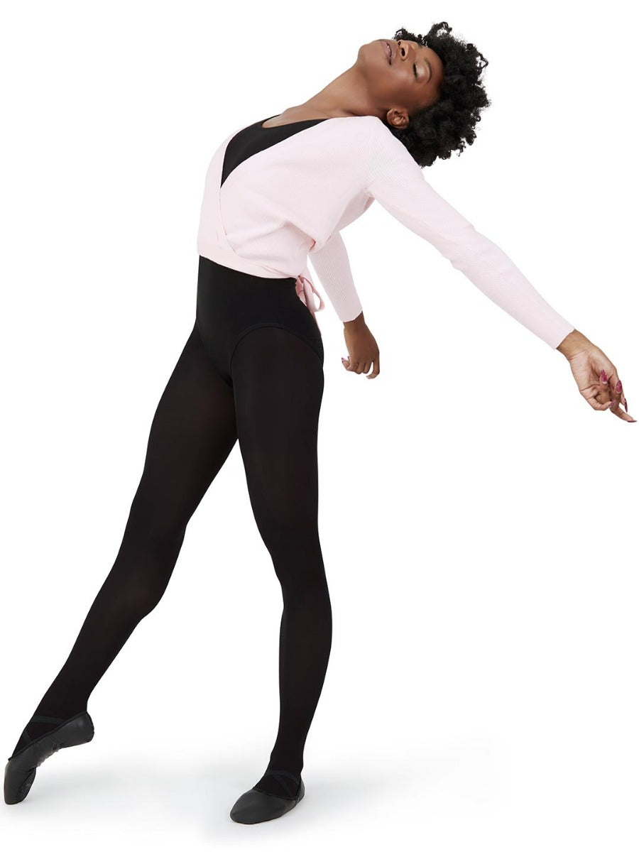 Capezio Ribbed Knit Wrap Sweater 11381W