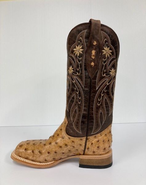 Cowtown Tan Ostrich Print Womens Boots Q477