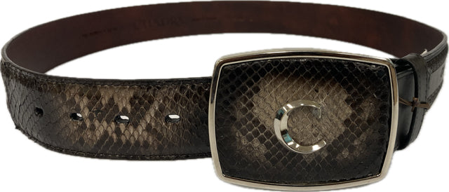 Cuadra Black Western Python Belt BC235