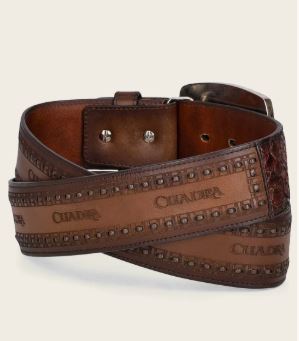 Cuadra Brown Western Python Belt BC200