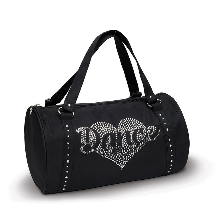Danshuz Rhinestone Heart Duffel Bag B580