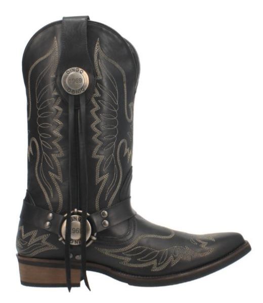 DINGO MENS WESTERN HARNESS BLACK BOOT DI299