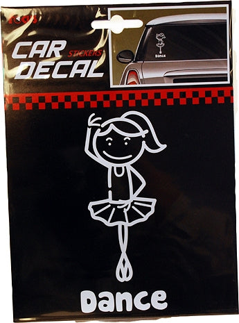 G141 Ballerina Car Window Sticker