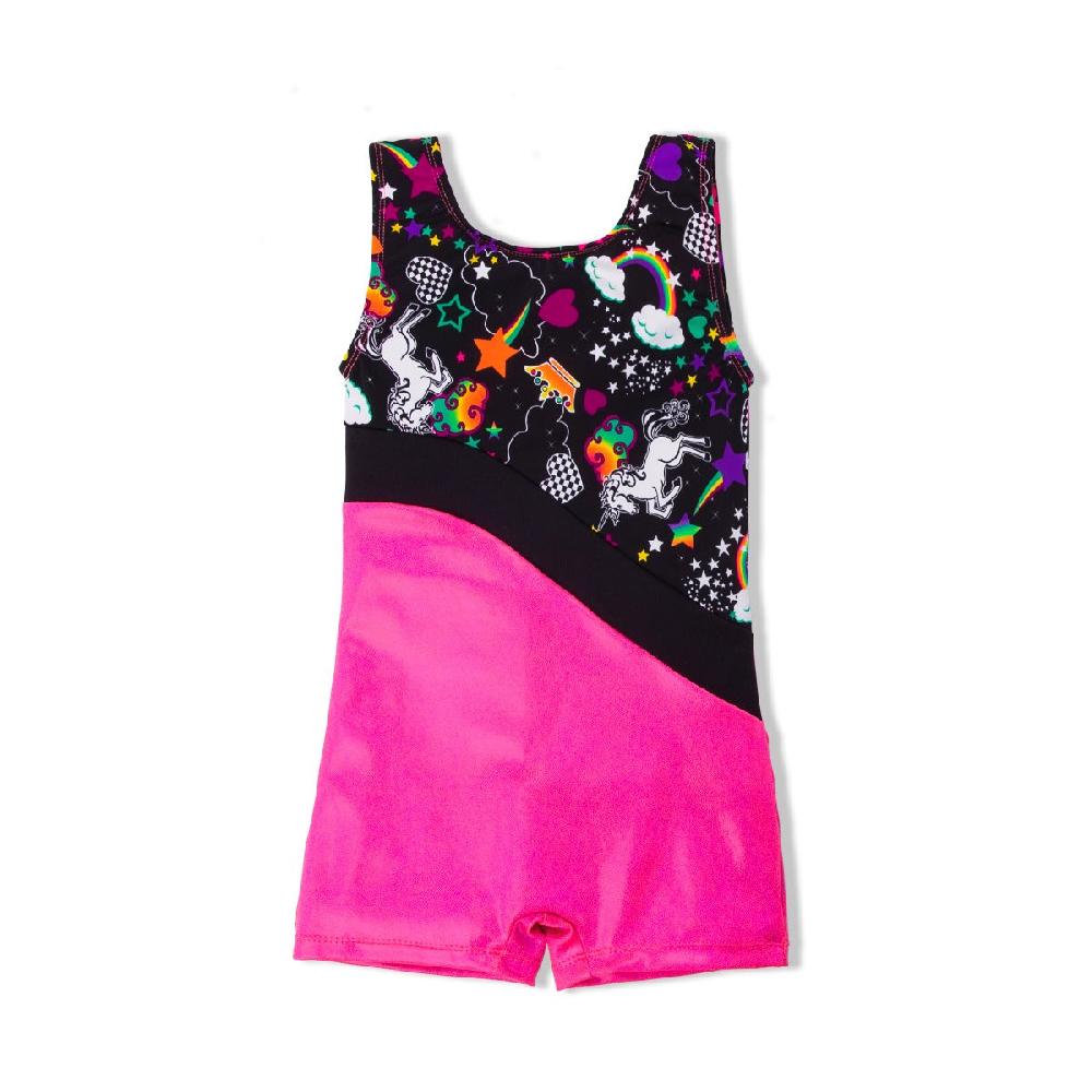 Girl Power Unicorn Girls Biketard LE103B