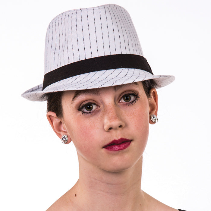 H-123 Pinstripe Fedora Hat