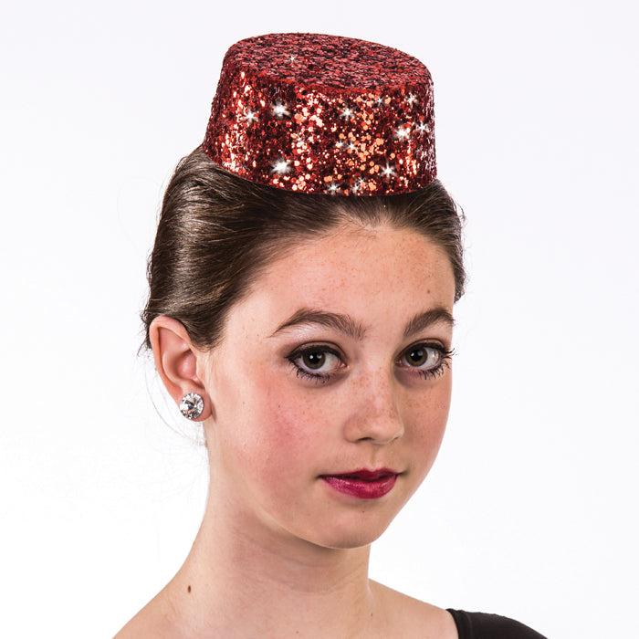 H-38(sm) Glitter Pillbox Hat (Sm)