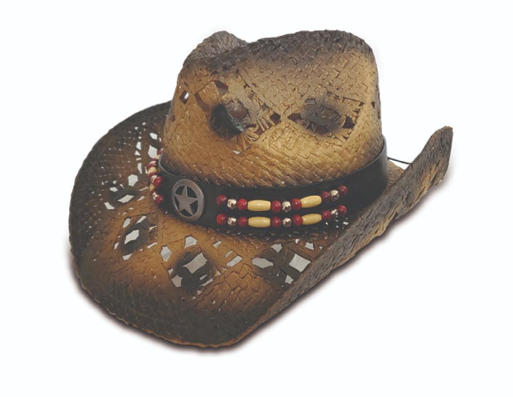 Hat Vision Brown Western Hat with Star R81