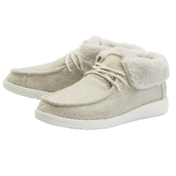 Hey Dude Cream Britt Womens Shoes 121770150