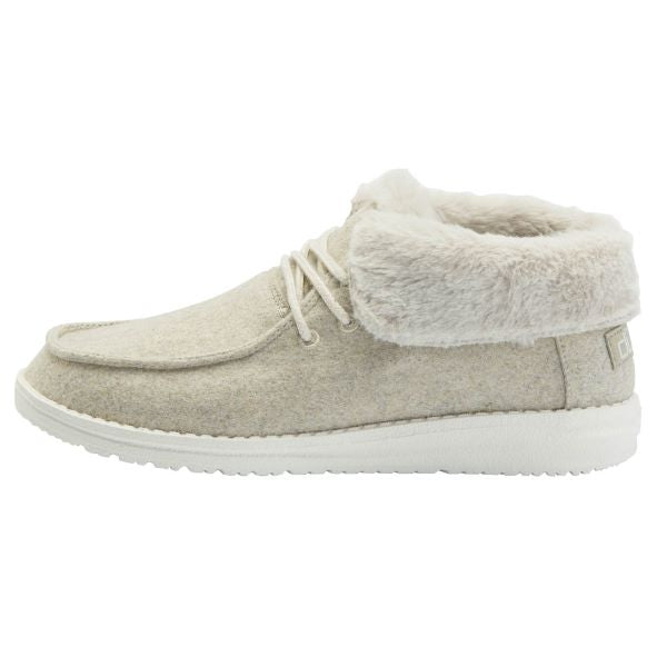 Hey Dude Cream Britt Womens Shoes 121770150