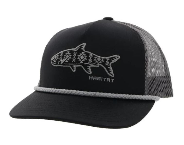 Hooey Black/Charcoal Habitat Hat 6014T-BKCH