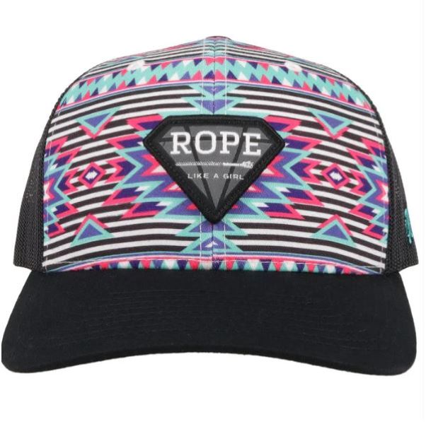 Hooey Pink Aztec Rlag Hat 2149T-AZBK