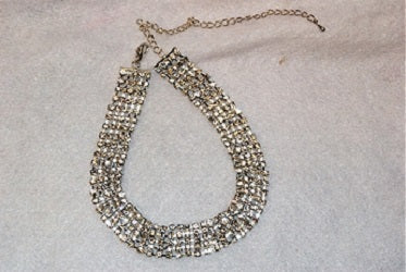J-155 5 Row Rhinestone Choker