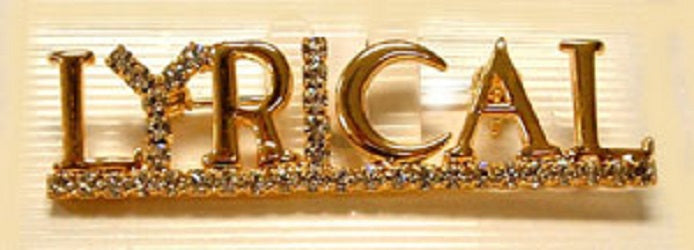 J-65 LYRICAL Pin With Rhinestone Accent