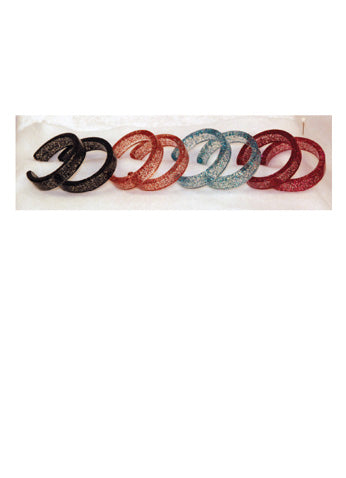 J-E5 Glitter Hoop Earrings