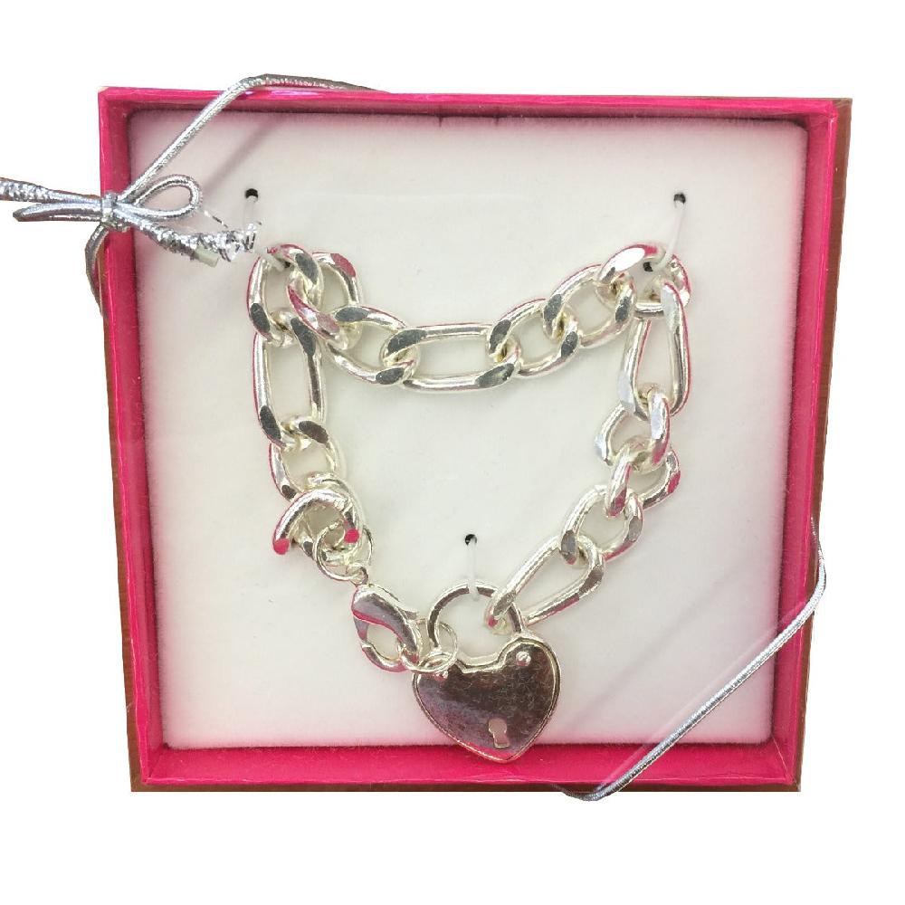 JG006 Silver Bracelet with Heart Locket