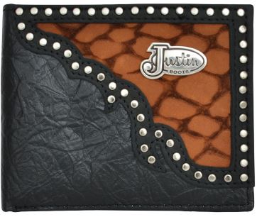 Justin Black Western Bifold Wallet WJS185