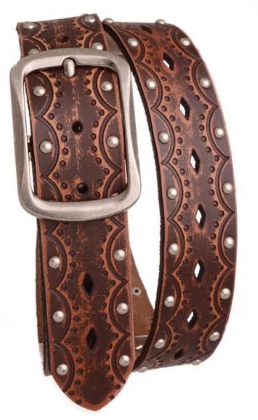 Kamberley Brown Embossed Belt 6317-BRN
