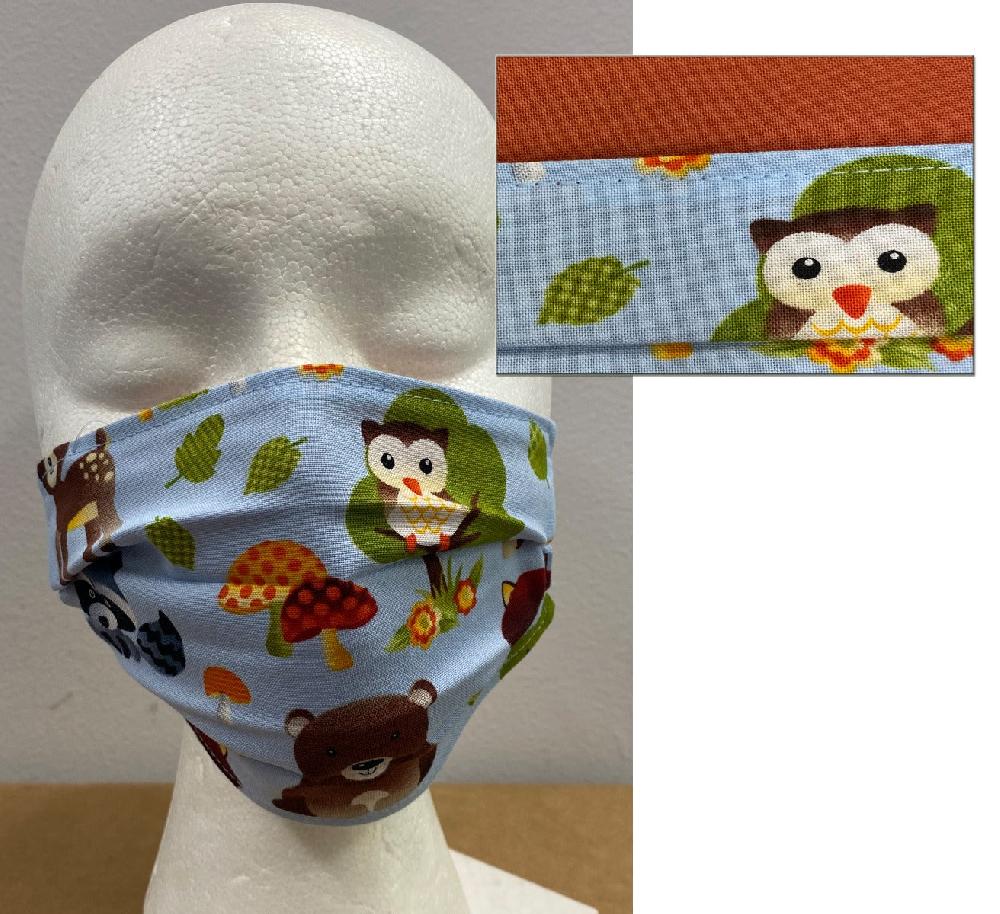 Kids 100% Cotton Reversable Masks