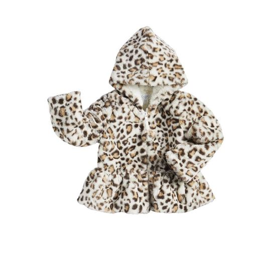 Mud Pie Leopard Fur Girls Jacket 11080090