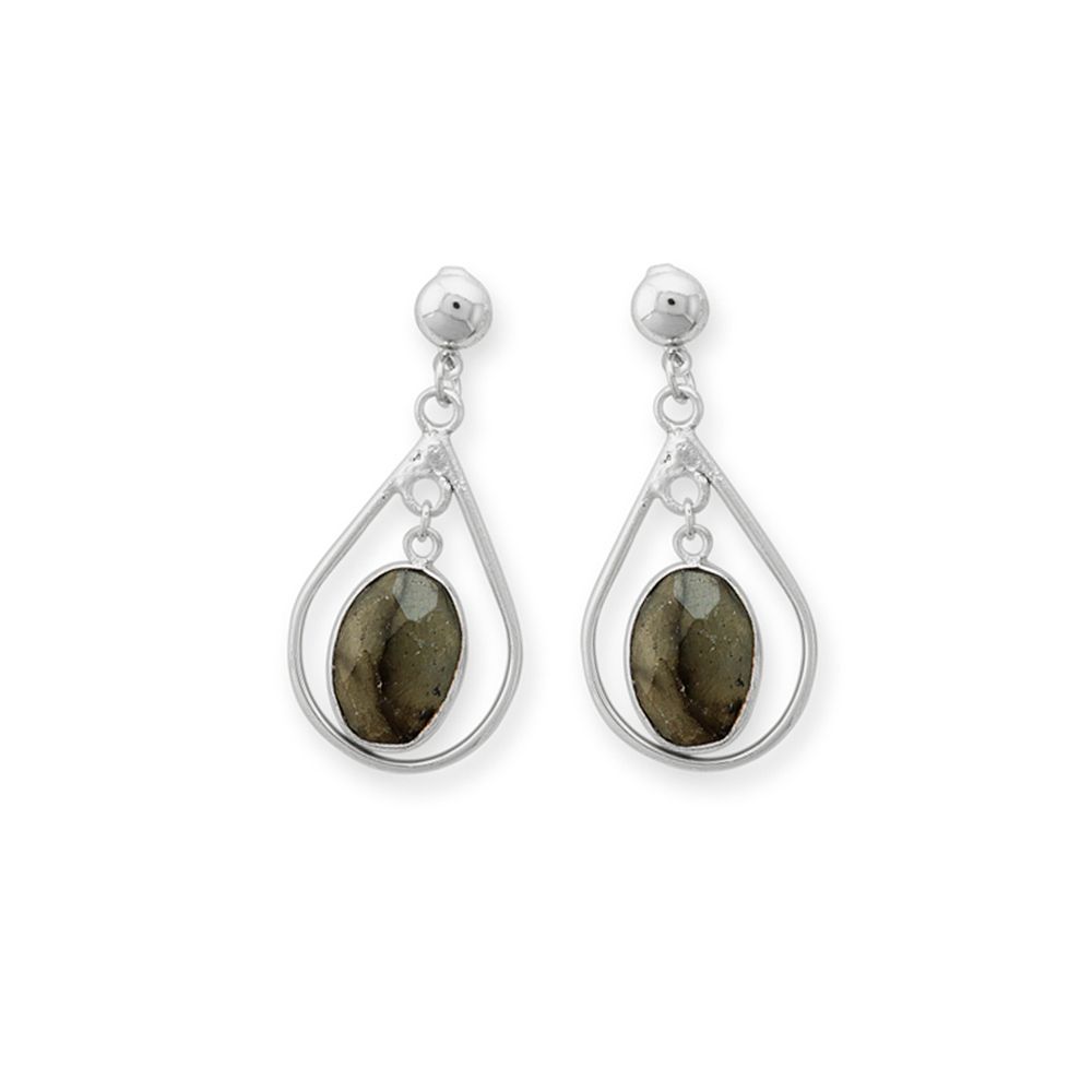 Myra Bag Black Moon-Eyes Earrings S-6362