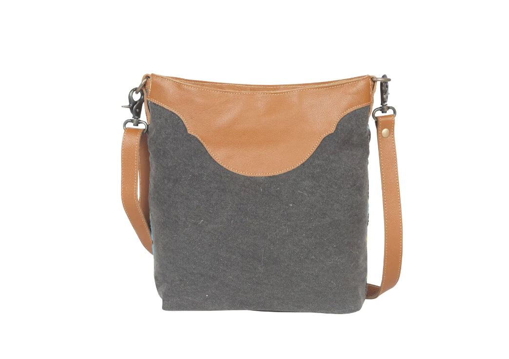 Myra Bag Blue Spring Hand-Tooled Bag S-4387