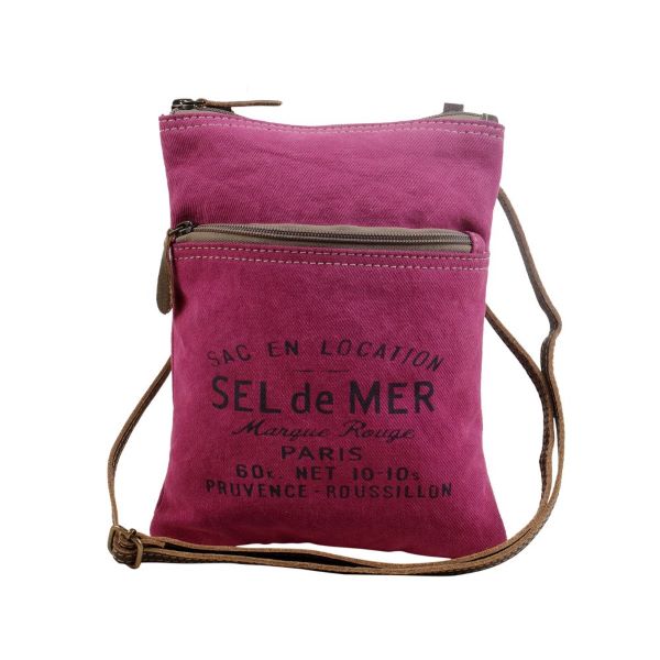 Myra Bag Pink Canvas Crossbody Bag S-2874
