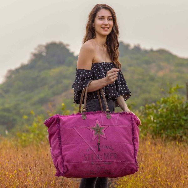 Myra Bag Popping Pink Weekender Bag S-2805